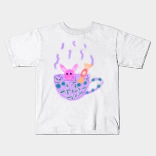 Purple pink pastel watercolor cup Kids T-Shirt